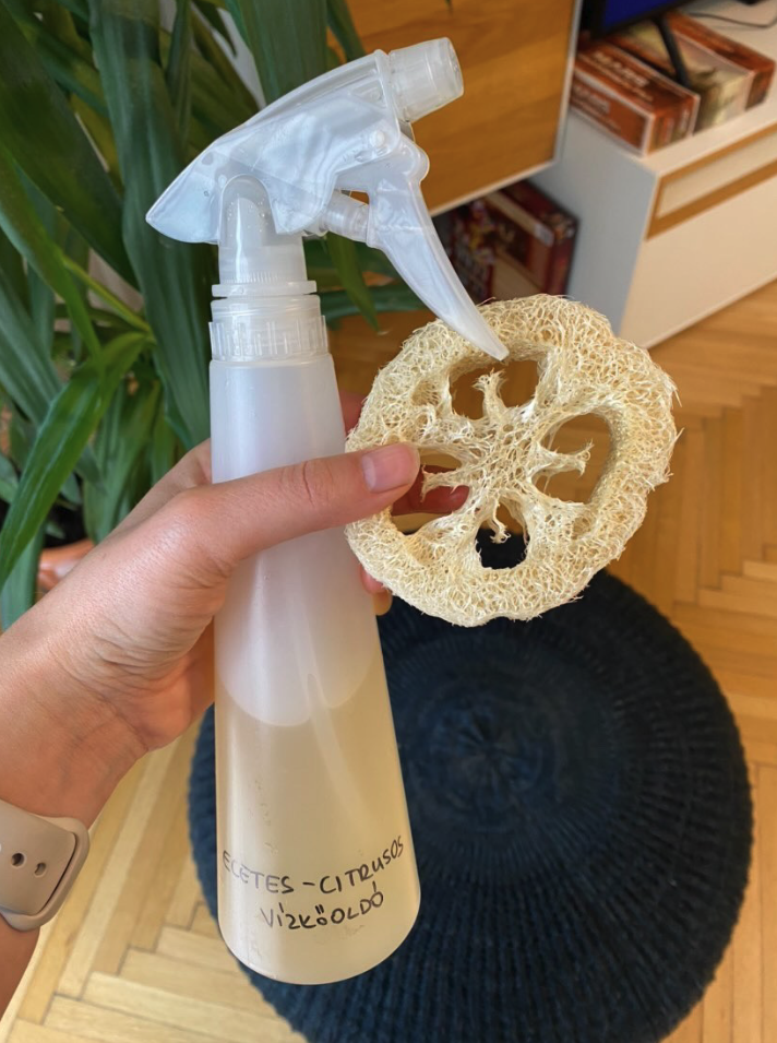 luffa és a vízkőoldás